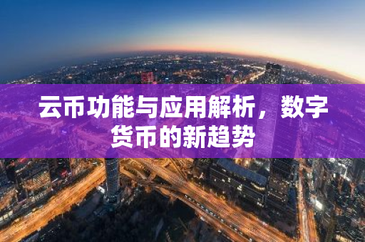 云币功能与应用解析，数字货币的新趋势-第1张图片-智财锋资讯网