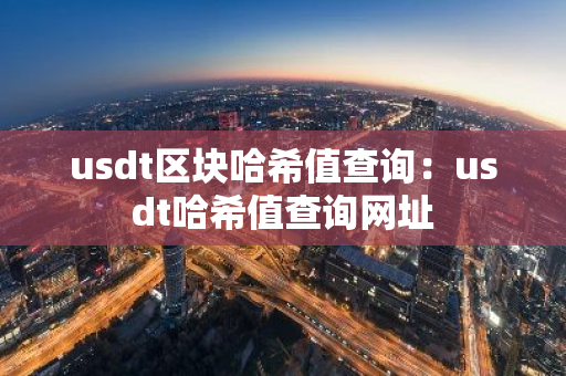 usdt区块哈希值查询：usdt哈希值查询网址
