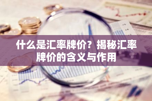 什么是汇率牌价？揭秘汇率牌价的含义与作用-第1张图片-智财锋资讯网