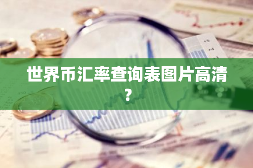 世界币汇率查询表图片高清？
