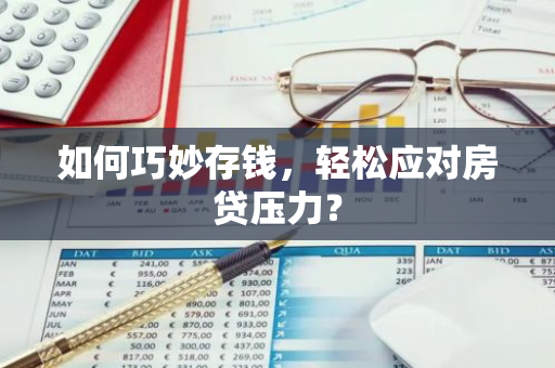 如何巧妙存钱，轻松应对房贷压力？-第1张图片-智财锋资讯网