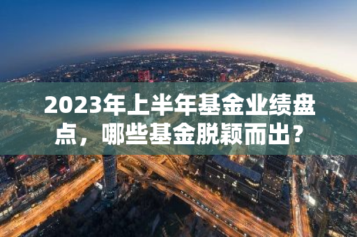 2023年上半年基金业绩盘点，哪些基金脱颖而出？-第1张图片-智财锋资讯网