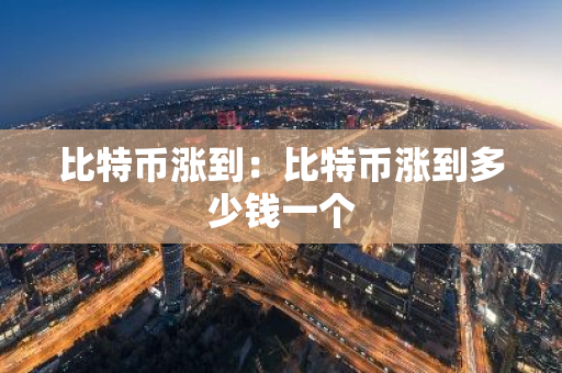 比特币涨到：比特币涨到多少钱一个