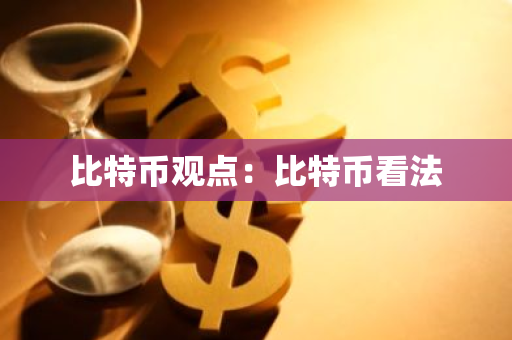比特币观点：比特币看法