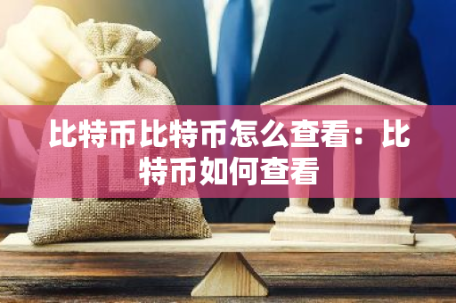 比特币比特币怎么查看：比特币如何查看