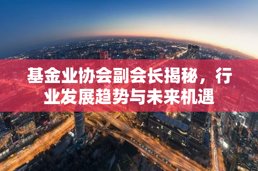 基金业协会副会长揭秘，行业发展趋势与未来机遇