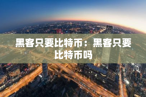 黑客只要比特币：黑客只要比特币吗-第1张图片-智财锋资讯网