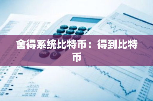 舍得系统比特币：得到比特币-第1张图片-智财锋资讯网