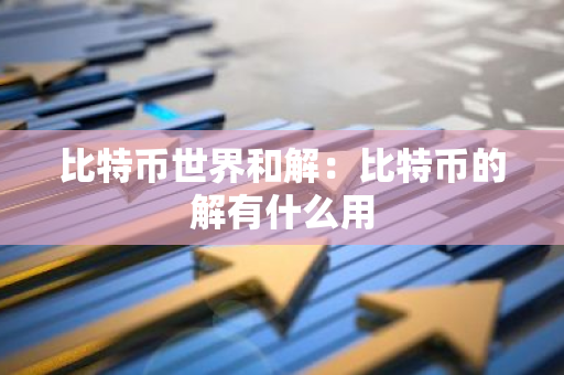 比特币世界和解：比特币的解有什么用