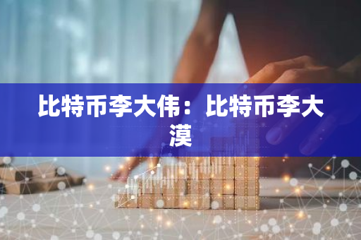 比特币李大伟：比特币李大漠-第1张图片-智财锋资讯网