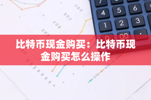 比特币现金购买：比特币现金购买怎么操作