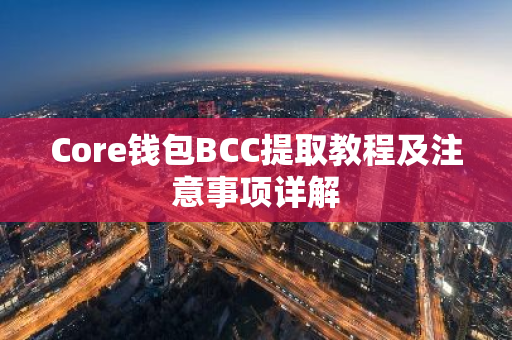 Core钱包BCC提取教程及注意事项详解-第1张图片-智财锋资讯网