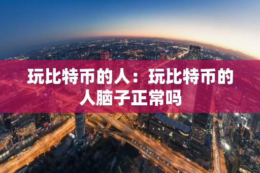 玩比特币的人：玩比特币的人脑子正常吗-第1张图片-智财锋资讯网
