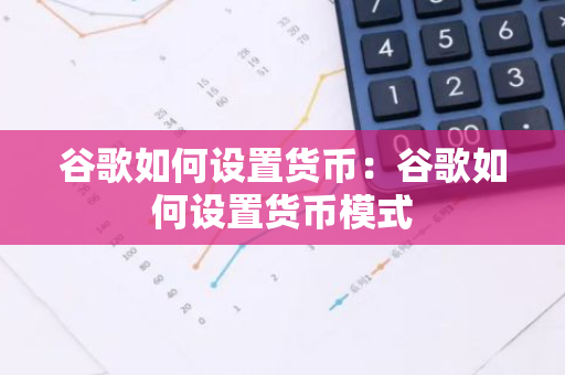 谷歌如何设置货币：谷歌如何设置货币模式