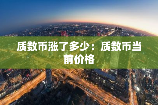 质数币涨了多少：质数币当前价格