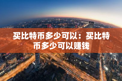 买比特币多少可以：买比特币多少可以赚钱