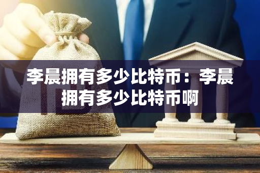 李晨拥有多少比特币：李晨拥有多少比特币啊