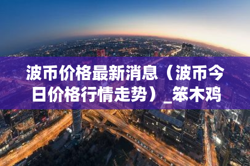 波币价格最新消息（波币今日价格行情走势）_笨木鸡-第1张图片-智财锋资讯网