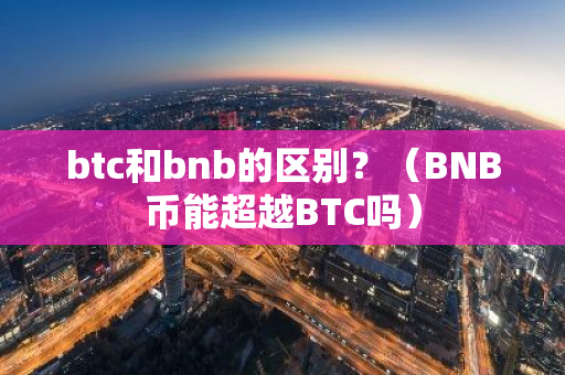 btc和bnb的区别？（BNB币能超越BTC吗）-第1张图片-智财锋资讯网
