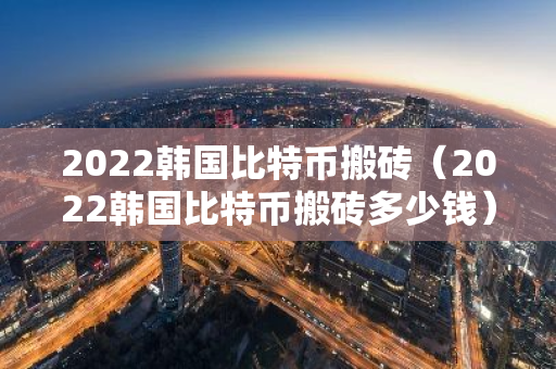 2022韩国比特币搬砖（2022韩国比特币搬砖多少钱）-第1张图片-智财锋资讯网