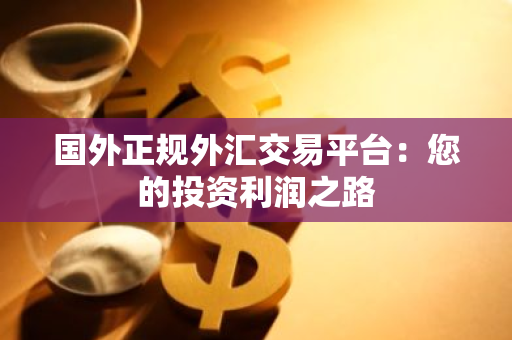 国外正规外汇交易平台：您的投资利润之路