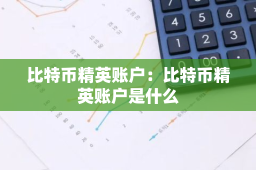 比特币精英账户：比特币精英账户是什么-第1张图片-智财锋资讯网