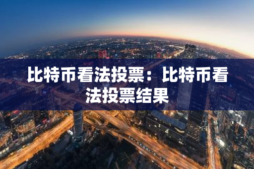 比特币看法投票：比特币看法投票结果