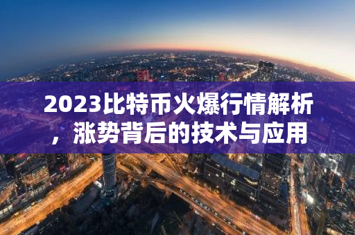 2023比特币火爆行情解析，涨势背后的技术与应用-第1张图片-智财锋资讯网