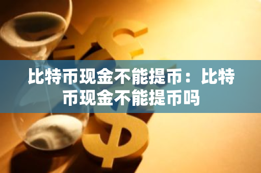比特币现金不能提币：比特币现金不能提币吗