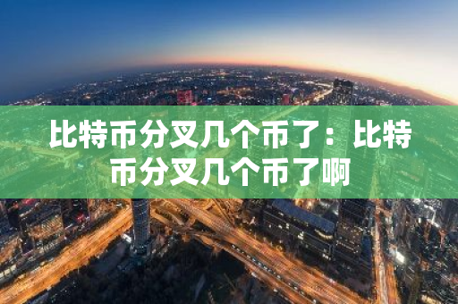 比特币分叉几个币了：比特币分叉几个币了啊