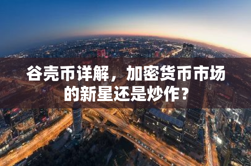 谷壳币详解，加密货币市场的新星还是炒作？-第1张图片-智财锋资讯网